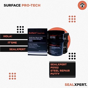 Seal X-Pert PS102 Steel Repair Putty กาวอีพ๊อกซี่ (A+B) เนื้อครีมเข้มข้น มีเนื้อโลหะผสม
